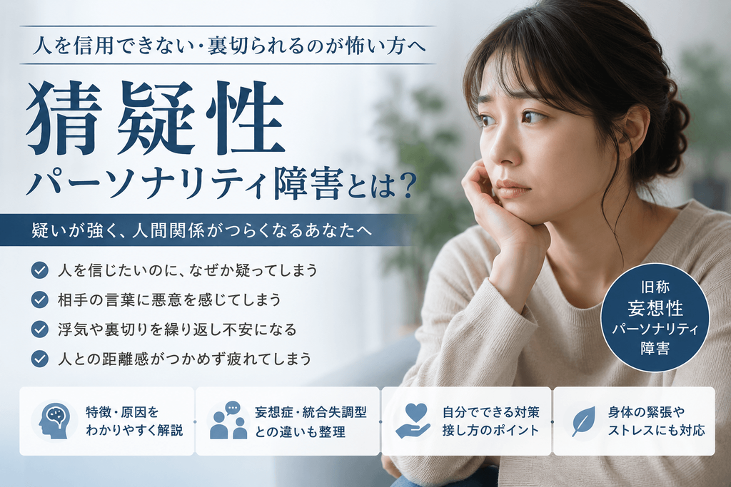 猜疑性パーソナリティ障害|人を信用できず裏切られるのが怖い女性