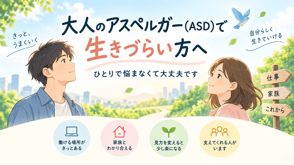大人のアスペルガー(ASD)で生きづらい方へ